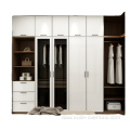 Modern white glass door dining cabinet and wardrobes